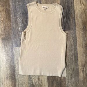 Skies Are Blue Beige Tank Top